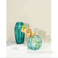 Light Green/Blue Cactus Vase For Home Decoration